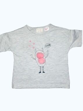 Zara Baby Monster Pom Tee